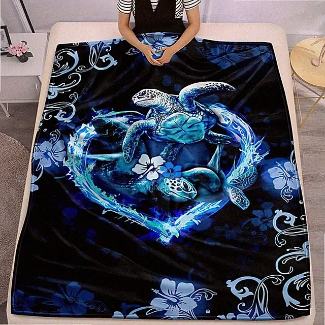 1pc Sea Turtle Throw Blanket