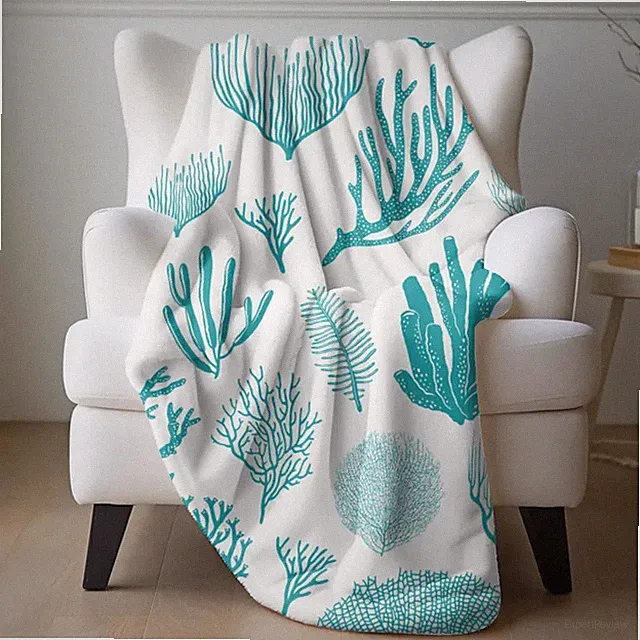 Coral Reef Ocean Coastal Blanket Soft Plush Throw Decor