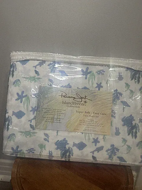 Panama Jack Sheet Set Twin Island Breeze Collection Sea Life Print
