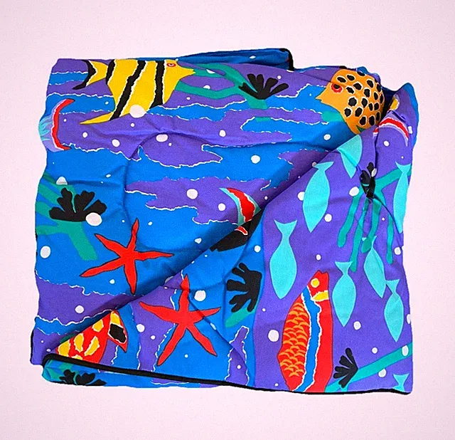 Springs REEF Twin Comforter 62”x86” Tropical Fish Cheryl Johnson VTG USA